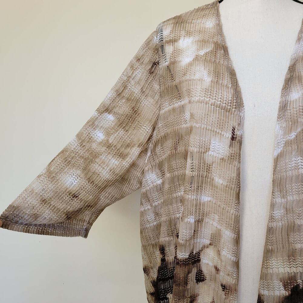 Catherines Size 2xwp Open Front Open Weave Duster… - image 3